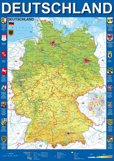 Schmidt puzzle map of germany 1000 pieces