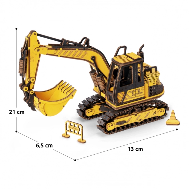 Wooden 3D Puzzle Excavator