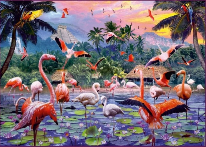 Ravensburger Puzzle Pink Flamingos 1000 Pieces