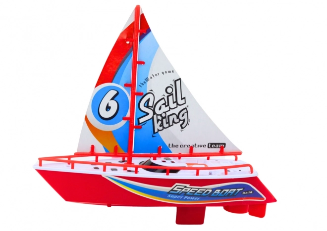 Red Battery Operated Floating Boat Toy