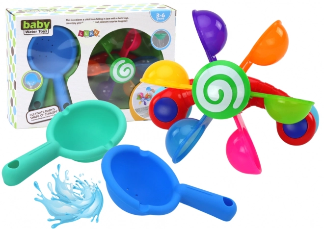 Rotating Bath Toy Colorful Cups Set