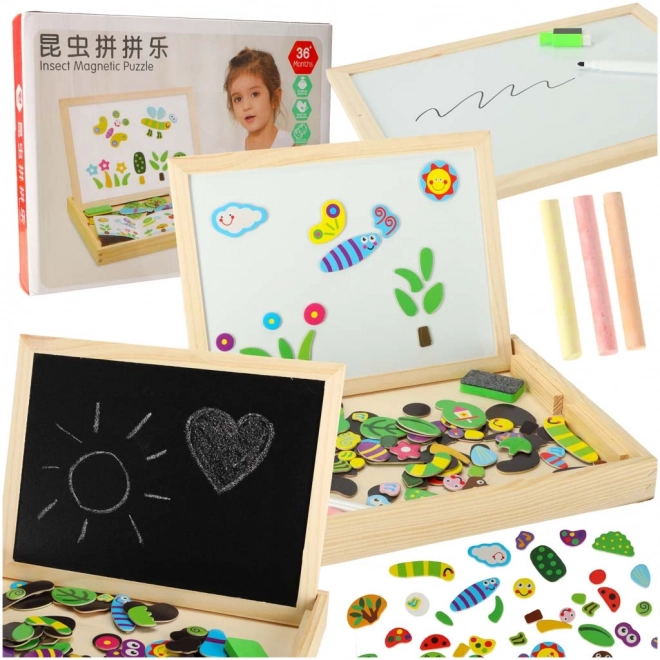 Multifunctional Magnetic Chalkboard Set for Kids