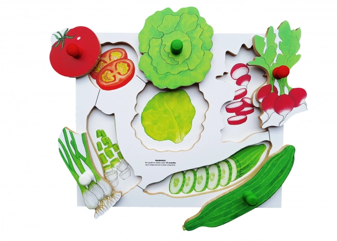 Peel and Slice Vegetables Wooden Puzzle