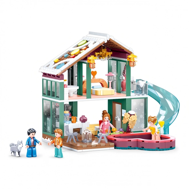 Sluban Winter Holiday Cabin Building Set