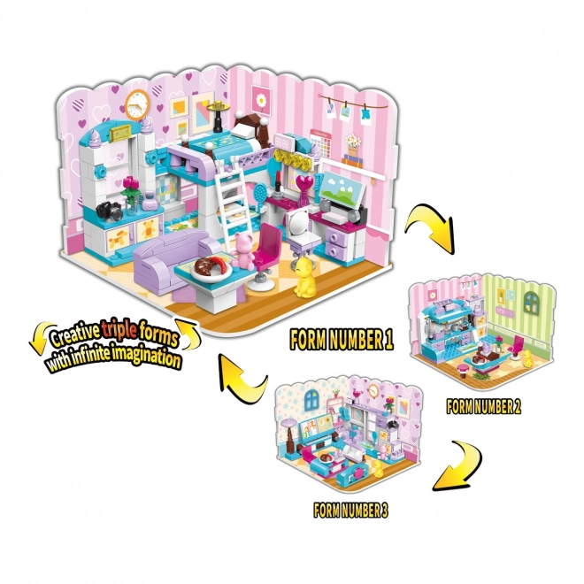 Qman Unlimited Ideas Girls' 3-in-1 Room Set