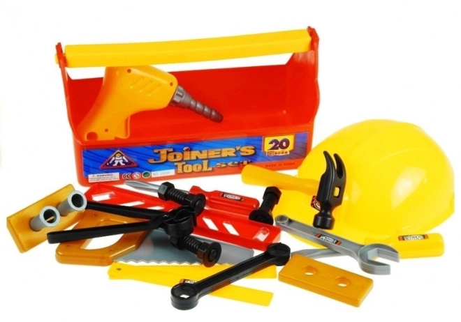 Kids Tool Set with Helmet and Toolbox