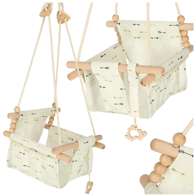 Wooden Baby Swing with Arrows