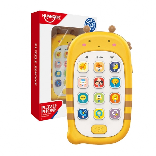 Huanger dětský telefon s funkcí nahrávání (žlutý)
