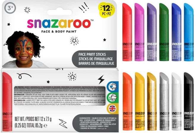 Face and Body Paint Stick Set by Snazaroo