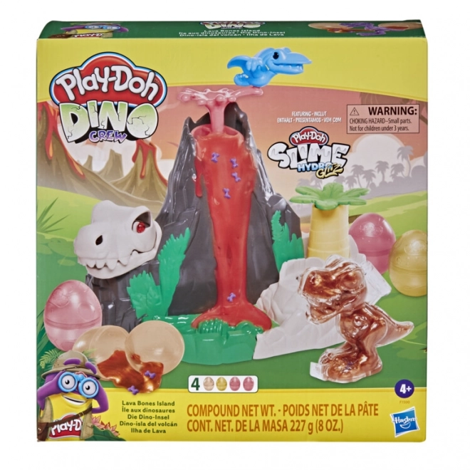 Play-Doh Dinosaur Island Lava Volcano Slime Playset