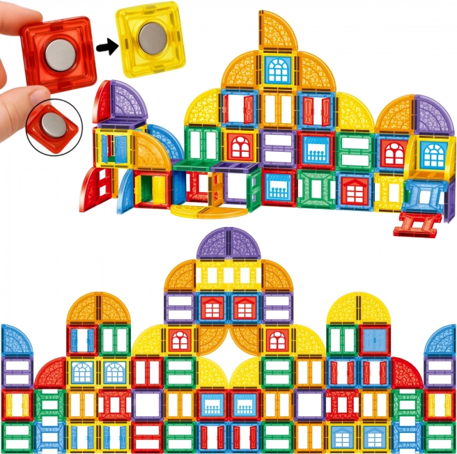 Magnetic Building Set 3D WOOPIE – Educational Castle Set, 100 pcs