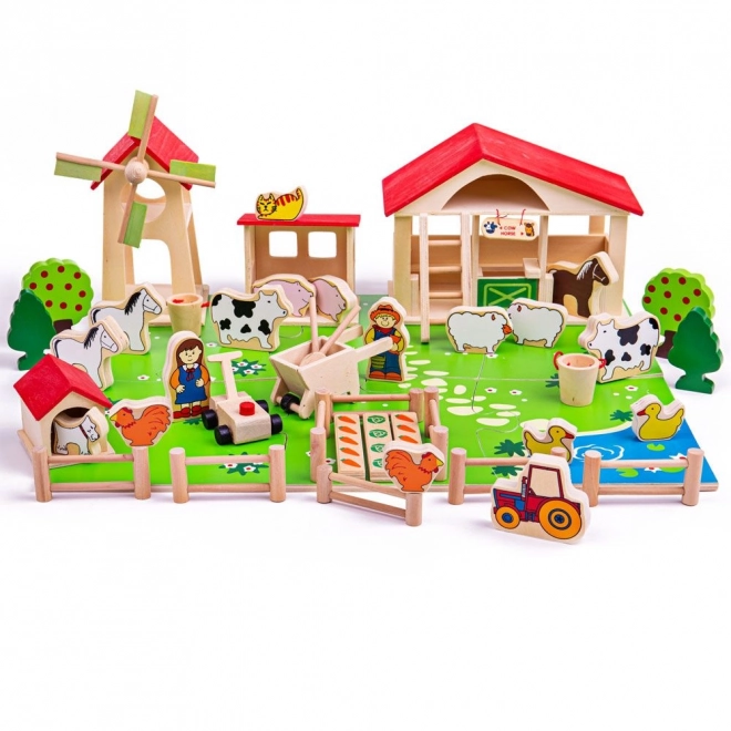 Large Wooden Farm Playset