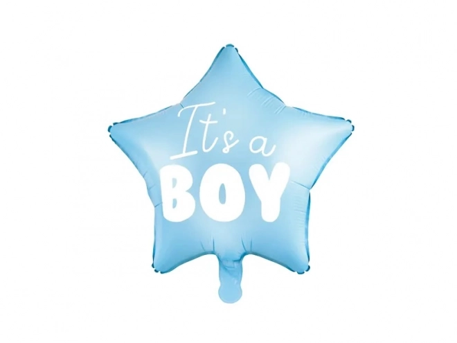 Foil Balloon It's a Boy Star Blue 48cm