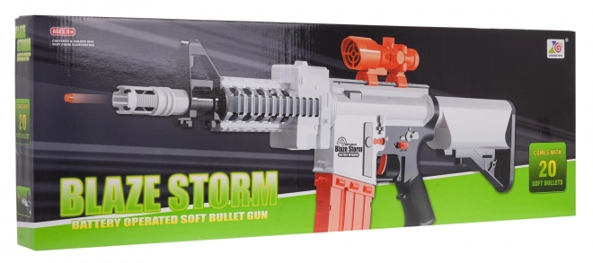 Blaze Storm White Toy Gun