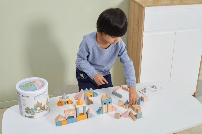 Wooden Building Blocks Set 50 Pieces