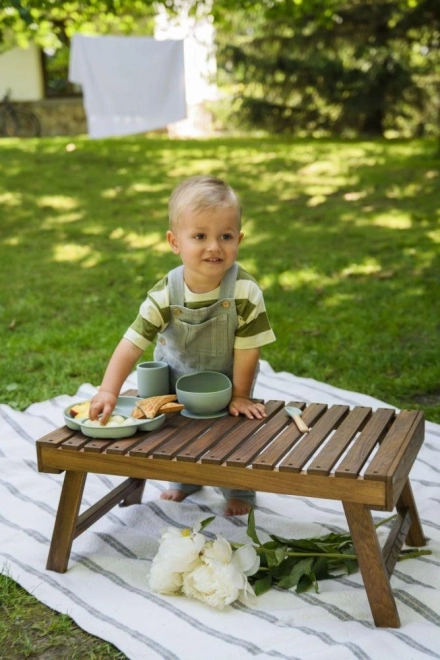 Children's Silicone Dining Set MoMi Ami Green