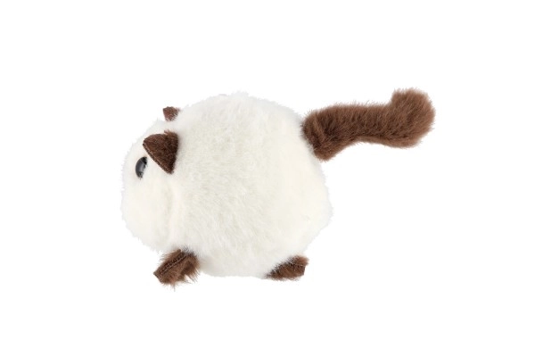 Wind-Up Plush Cat Toy with Twirling Tail