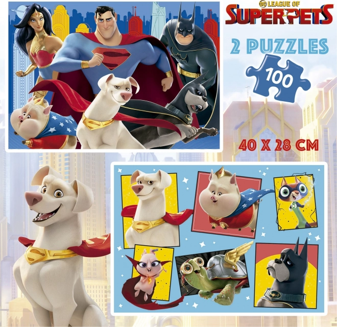 Educa Puzzle DC League Super Pets 2x100 Pieces