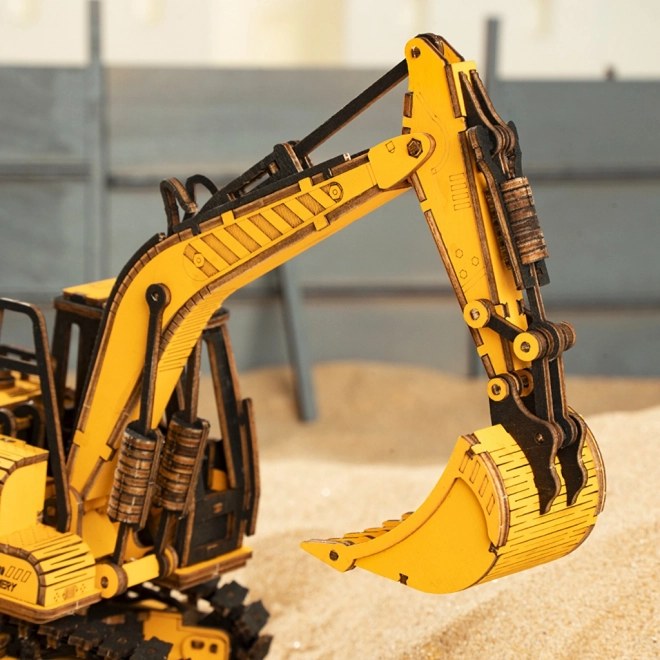 Wooden 3D Puzzle Excavator