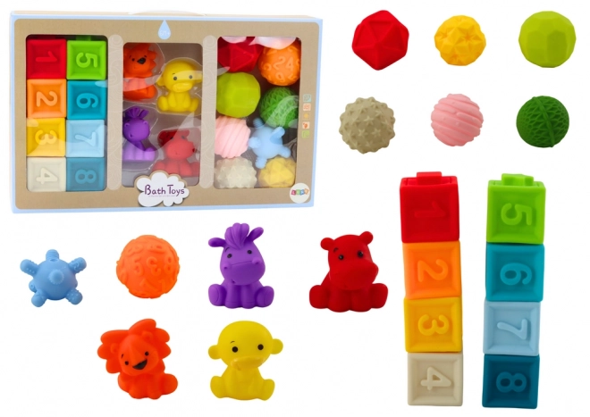 Soft Educational Bath Blocks for Kids