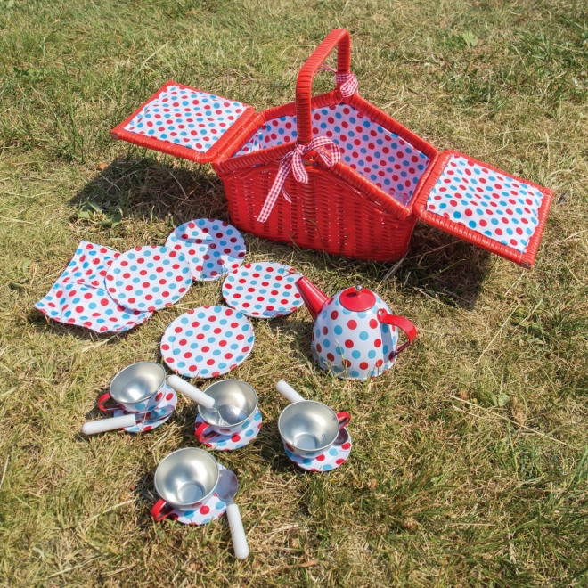 Bigjigs Toys Tea Set with Picnic Basket