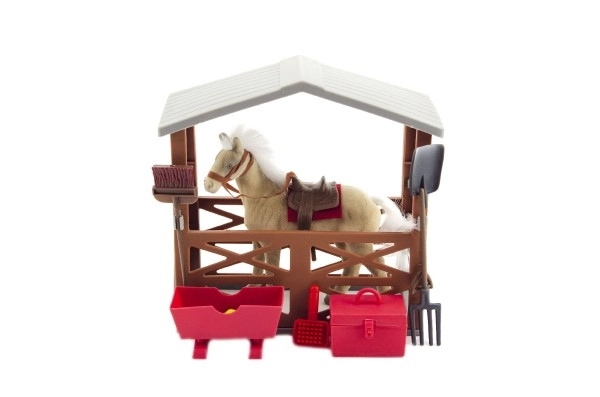 Horse With Stable And Accessories