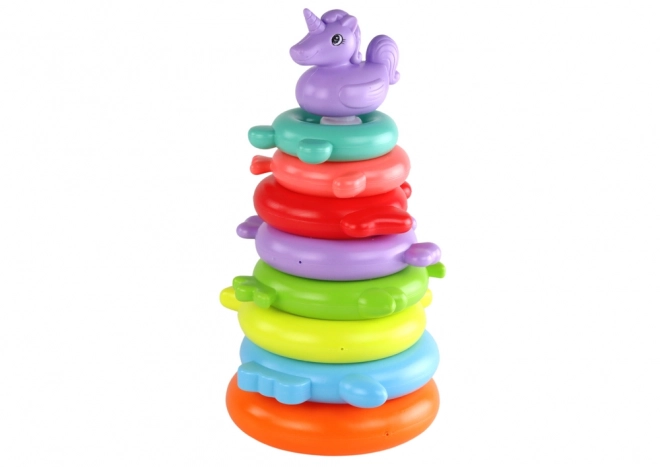 Unicorn Stacking Toy with 8 Colorful Rings