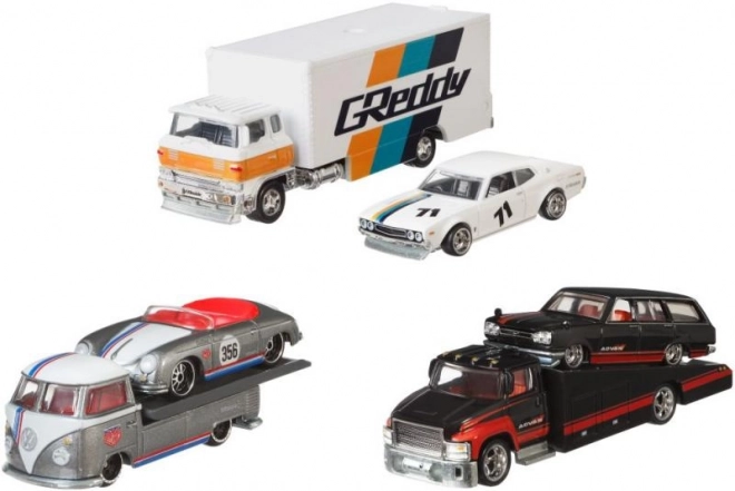 Hot Wheels Truck and Race Car Set