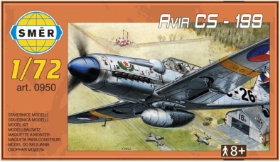 Modello in plastica dell’aereo AVIA CS-199 1:??, 13,7 × 12,6 cm