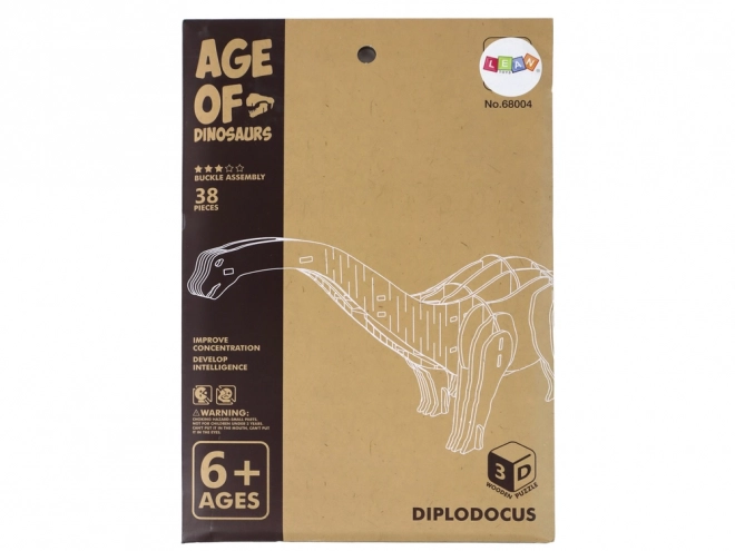 Wooden 3D Dinosaur Puzzle Educational Toy