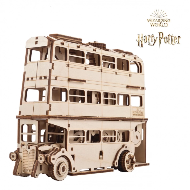 Ugears 3D Wooden Mechanical Puzzle Knight Bus from Harry Potter