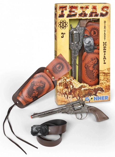 Metal Cowboy Revolver with Holster