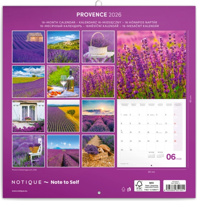 Koledar z opombami Provence 2026
