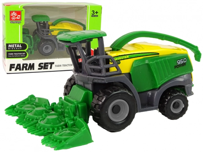 Small Green Toy Combine Harvester