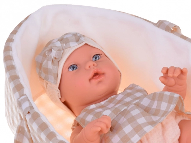 Realistic Newborn Doll with Rabbit Plush Toy