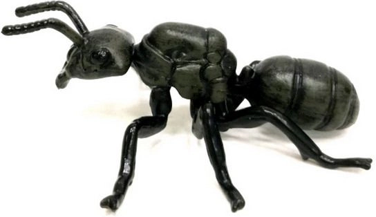 Black shiny ant figurine