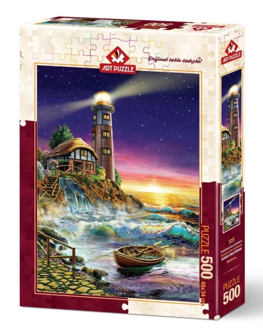 Sunset at the Lighthouse Puzzle 500 Pieces