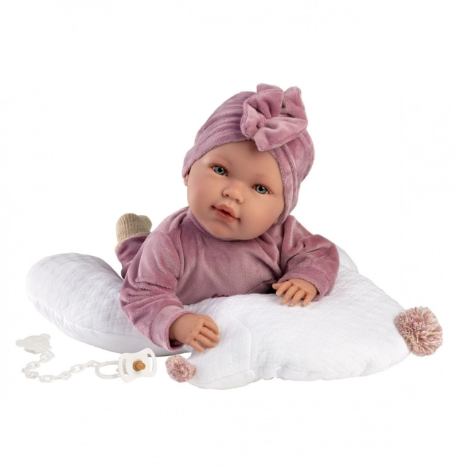 Realistic Baby Doll with Sounds and Soft Cloth Body - 42 cm