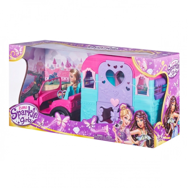 Sparkle Girlz Jeep and Camper Playset