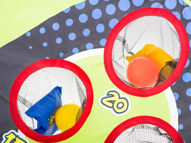 Aim with bean bags toss game for kids