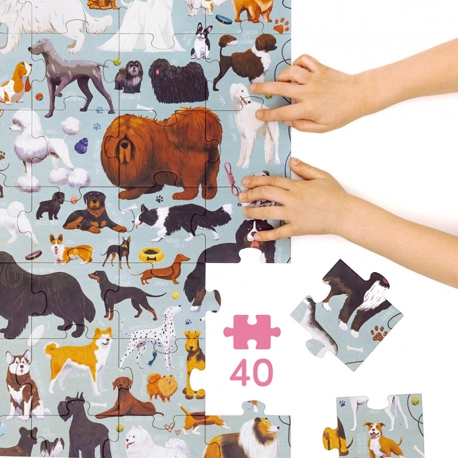 Puzzlove dog-themed 40-piece jigsaw puzzle