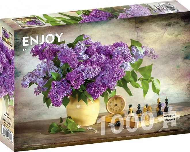 Enjoy Puzzle Lilacs and Chess 1000 Pieces