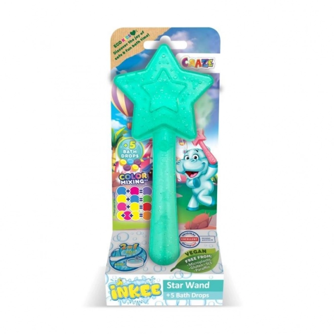 Magic wand star shape with bath drops