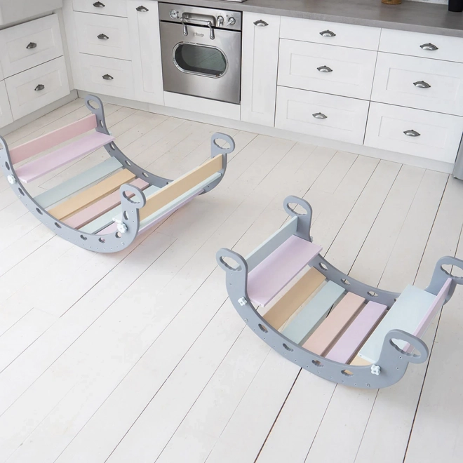 Montessori Wooden Swing in Pastel Colors