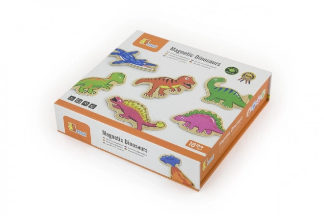 Wooden Dinosaur Magnets Set