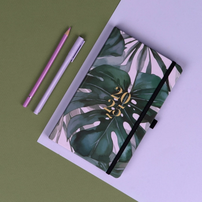 Weekly Planner Monstera Design 2025