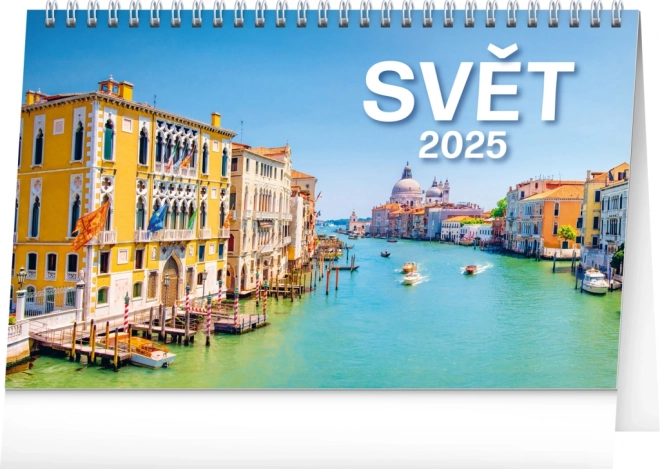 Desk Calendar World 2025