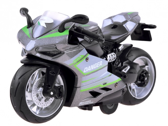 Diecast Motorcycle Toy with Pull-Back Action – C