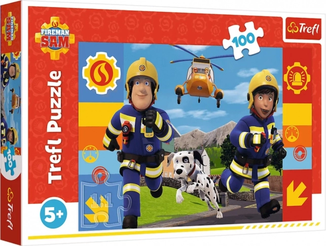 100 darabos puzzle – mindig segítőkész TŰZOLTÓ SAM TREFL