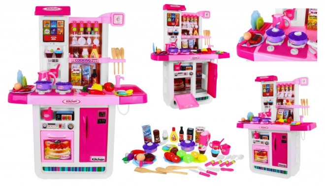 Large Interactive Children's Kitchen Set with Audio Panel